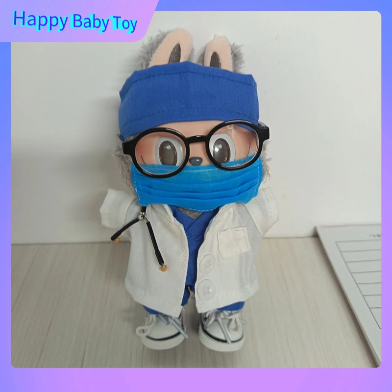 Подходит для 17 см Labubu, одежда для доктора V1/V2/V3, аксессуары для кукол поколения, хирургический халат, костюм, милая униформа медсестры, одежда, игрушки 
Подходит для 17 см Labubu, одежда для доктора V1/V2/V3, аксессуары для кукол поколения, хирургический халат, костюм, милая униформа медсестры, одежда, игрушки