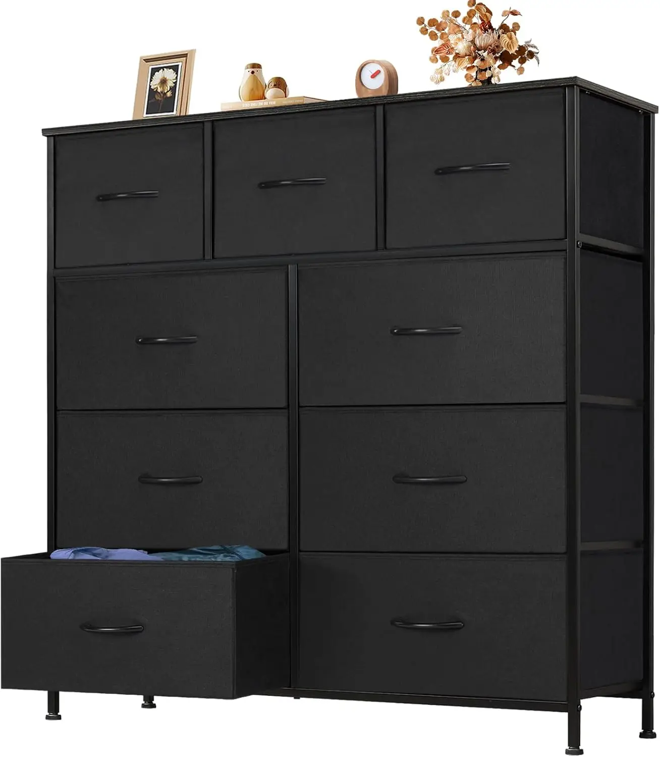 9-Drawer Fabric Storage Dresser with Wood Top - Versatile Organizer for Bedroom, Closet, Living Room
9-Drawer Fabric Storage Dresser with Wood Top - Versatile Organizer for Bedroom, Closet, Living Room