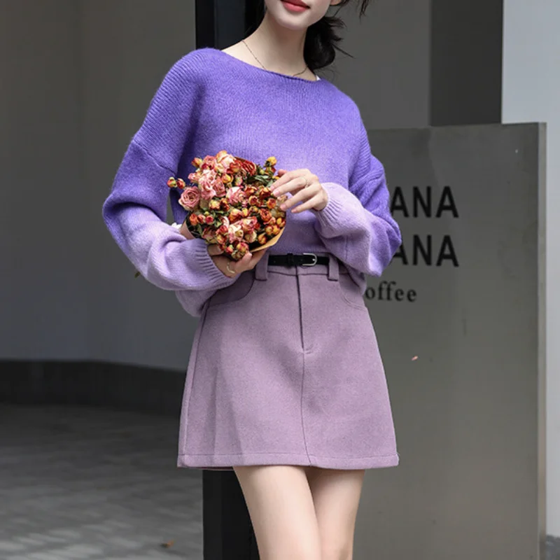 Autumn Winter French High Waisted Simple A-line Skirt Imitation Woolen Versatile Casual Half Body Dress Women Elegant in Office
Autumn Winter French High Waisted Simple A-line Skirt Imitation Woolen Versatile Casual Half Body Dress Women Elegant in Office