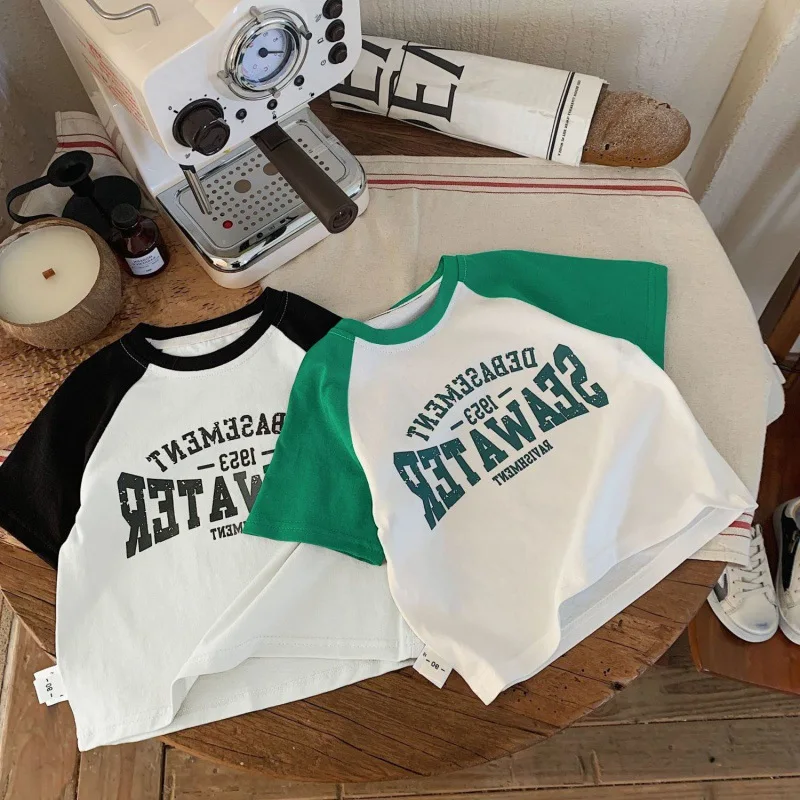 2025 Summer Baby Boy Short Sleeve T Shirt Kids Boys Letter Print Pullovers Infant Casual Patchwork T-Shirts Cotton 1-8T Kids Top
2025 Summer Baby Boy Short Sleeve T Shirt Kids Boys Letter Print Pullovers Infant Casual Patchwork T-Shirts Cotton 1-8T Kids Top
