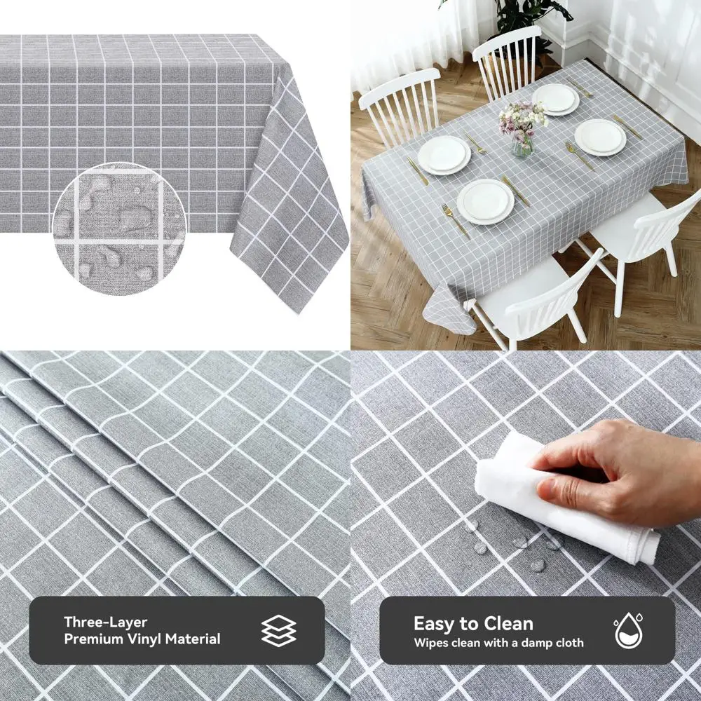 rectangle plastic tablecloth, 100% waterproof oil-proof checkered pvc table cloths, heavy duty vinyl table covers for dining, c
rectangle plastic tablecloth, 100% waterproof oil-proof checkered pvc table cloths, heavy duty vinyl table covers for dining, c