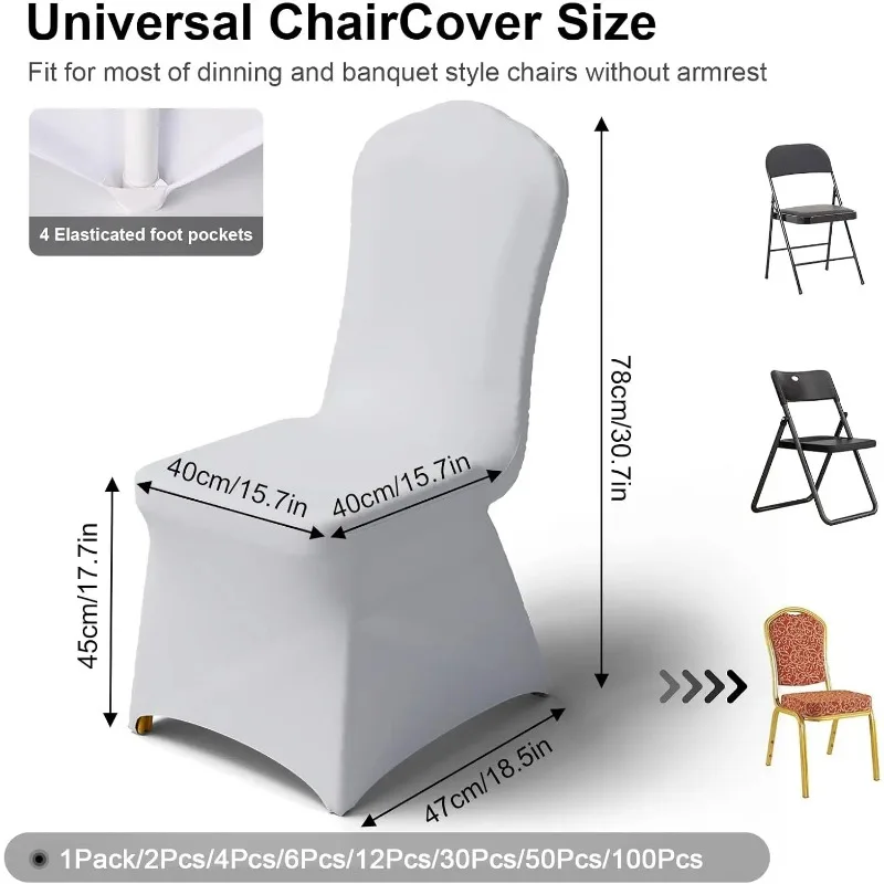Polyester Dining Chairs Slipcovers for Wedding 50 Pcs Spandex Chair Covers for Dining Chairs Stretch
Polyester Dining Chairs Slipcovers for Wedding 50 Pcs Spandex Chair Covers for Dining Chairs Stretch