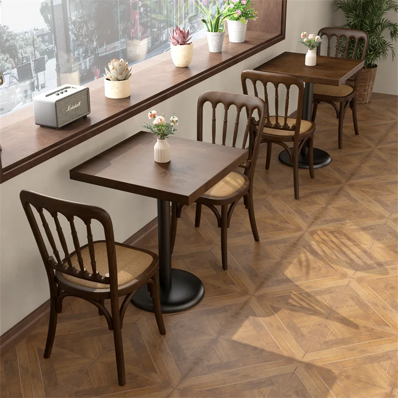 American Restaurant Solid Wood Square Table Coffee Shop Tables And Chairs Simple Casual Tables And Chairs Retro Style
American Restaurant Solid Wood Square Table Coffee Shop Tables And Chairs Simple Casual Tables And Chairs Retro Style