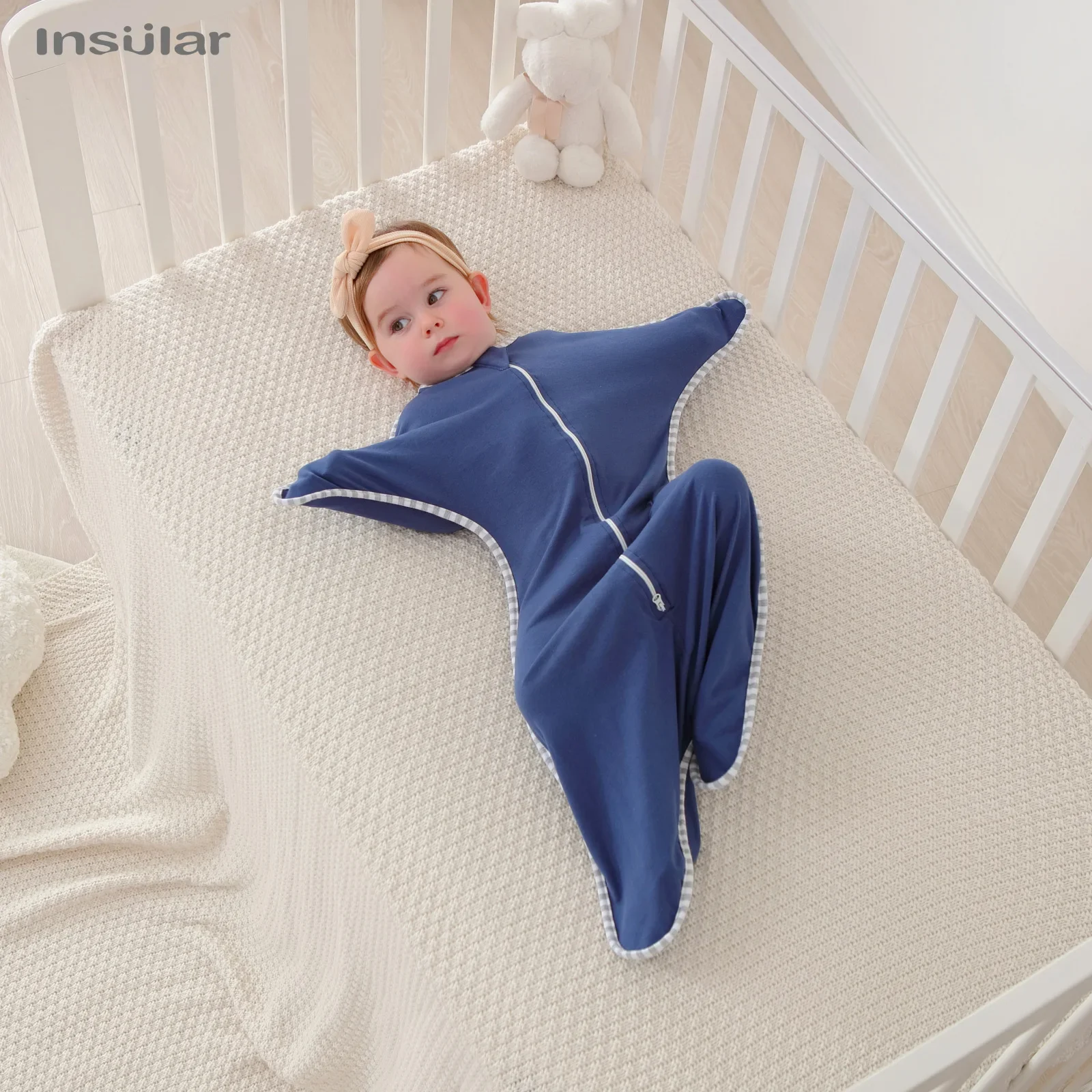 INSULAR Baby Sleeping Bags Anti-shock Swaddle Bags Baby Breathable Cotton Sleeping Bag 0-9 Months Double Zipper Sleepsacks
INSULAR Baby Sleeping Bags Anti-shock Swaddle Bags Baby Breathable Cotton Sleeping Bag 0-9 Months Double Zipper Sleepsacks