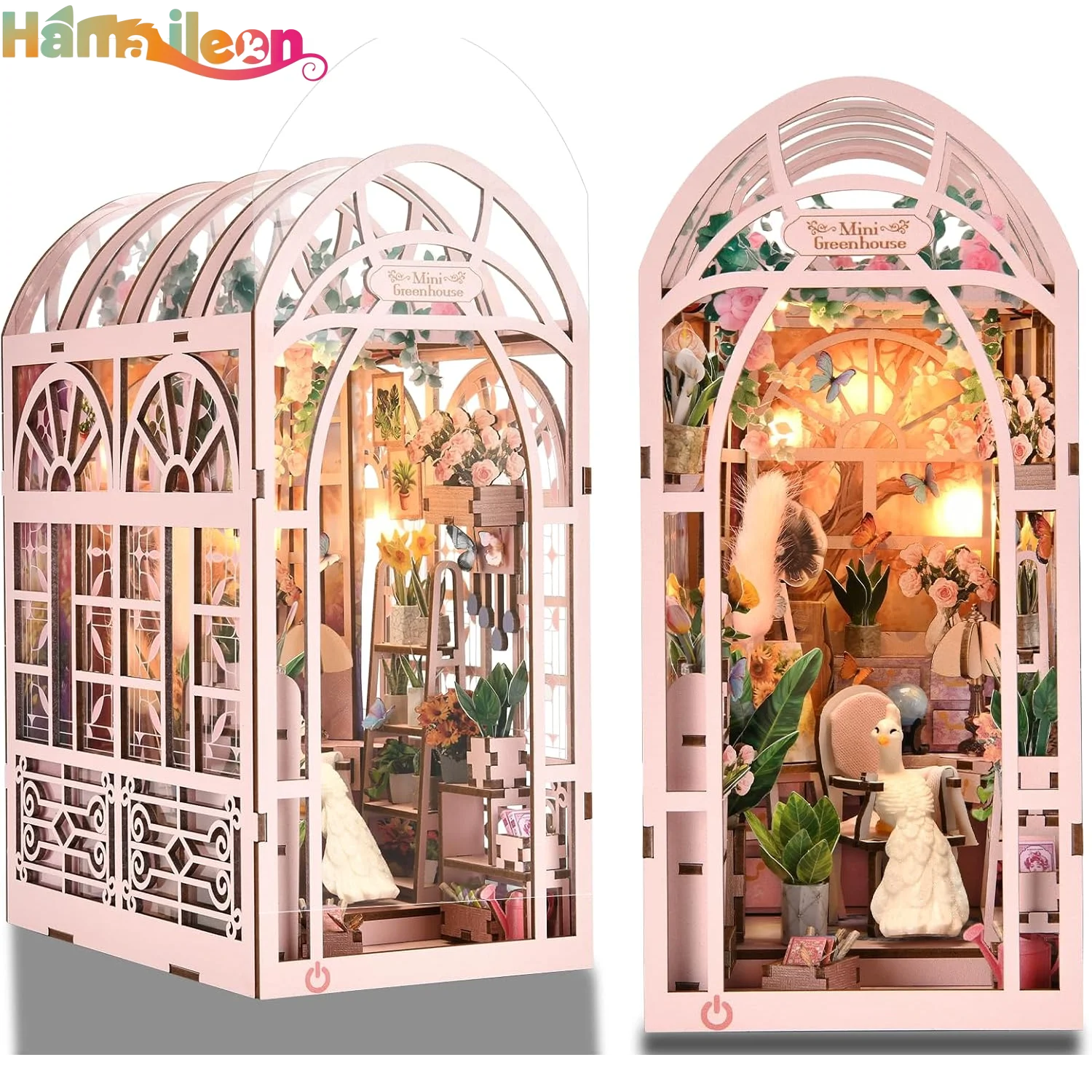 Hamaileon DIY Book Nook Kit, миниатюрный креативный декоративный подставка для книг, вставка для книжной полки, 3D-головоломка, подарки для взрослых (мини-теплица)
Hamaileon DIY Book Nook Kit, миниатюрный креативный декоративный подставка для книг, вставка для книжной полки, 3D-головоломка, подарки для взрослых (мини-теплица)