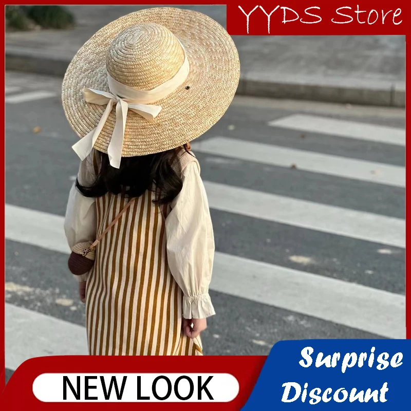 Brand Children's Summer Hat Wide Brim Hat White Strap Bow Kid Straw Hat Girl Cap Beach Straw Hat Travel Sun Protection Caps
Brand Children's Summer Hat Wide Brim Hat White Strap Bow Kid Straw Hat Girl Cap Beach Straw Hat Travel Sun Protection Caps