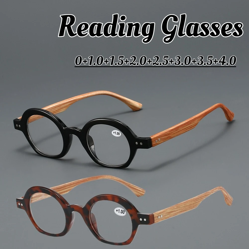 Men and Women New Fashion High-definition Anti-blue Light Reading Glasses Retro Round Frame Ultra-light Presbyopia Glasses +4.0
Men and Women New Fashion High-definition Anti-blue Light Reading Glasses Retro Round Frame Ultra-light Presbyopia Glasses +4.0