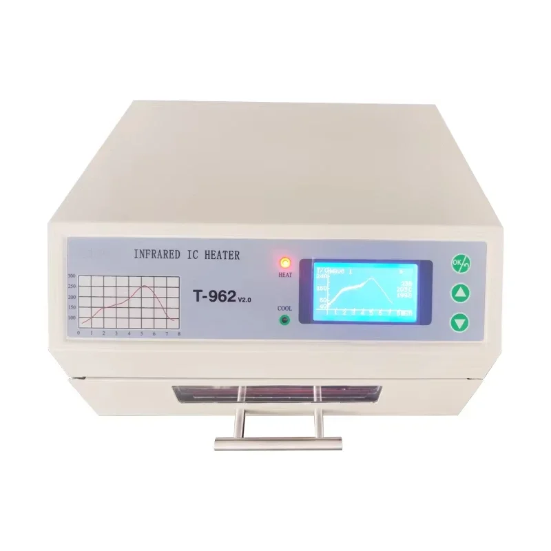 High Quality T962 V2 SMT SMD Machine Infrared Reflow Soldering Oven IR IC Heater,T-962 Rework Station
High Quality T962 V2 SMT SMD Machine Infrared Reflow Soldering Oven IR IC Heater,T-962 Rework Station