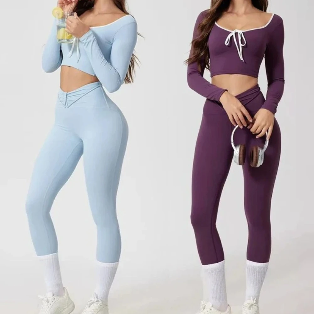 Бесшовные комплекты для йоги, спортивные штаны для фитнеса с высокой талией и поднятой бедер, костюм с длинными рукавами, леггинсы для бега, тренажерного зала, комплект для женщин
Бесшовные комплекты для йоги, спортивные штаны для фитнеса с высокой талией и поднятой бедер, костюм с длинными рукавами, леггинсы для бега, тренажерного зала, комплект для женщин