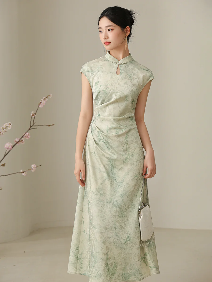 Ele Chinese Sle Long Qipao Dr Women's Summer Faion Print Floral Embroidery Casual Wear Polyester Fiber Gown
Ele Chinese Sle Long Qipao Dr Women's Summer Faion Print Floral Embroidery Casual Wear Polyester Fiber Gown