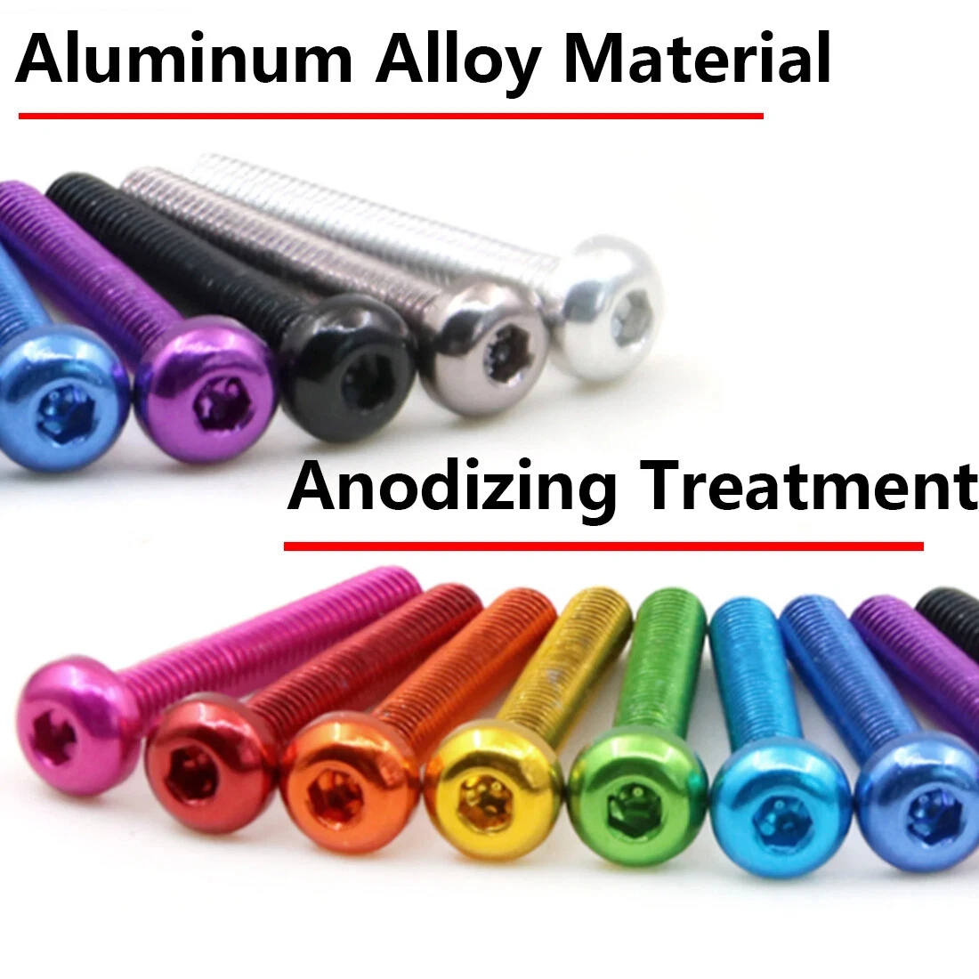 2Pcs Allen socket Screw M3 M4 M5 M6 ISO7380 Colourful Aluminum Alloy Hex Hexagon Socket Round Button Head Machine Screw Bolts
2Pcs Allen socket Screw M3 M4 M5 M6 ISO7380 Colourful Aluminum Alloy Hex Hexagon Socket Round Button Head Machine Screw Bolts