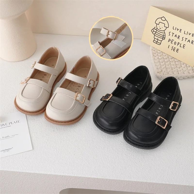 Children Leather Shoes Girls Fashion Solid Metal Buckle Leather Shoes Low Top Soft Sole Non-slip Princess Shoes Size 21-37
Children Leather Shoes Girls Fashion Solid Metal Buckle Leather Shoes Low Top Soft Sole Non-slip Princess Shoes Size 21-37