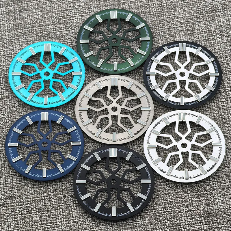 Mod 28.5mm Dial NH38 Watch Dial Green Luminous Dial Fits NH38 NH70 Mechanical Movement 28.5mm Watch Surface Parts
Mod 28.5mm Dial NH38 Watch Dial Green Luminous Dial Fits NH38 NH70 Mechanical Movement 28.5mm Watch Surface Parts