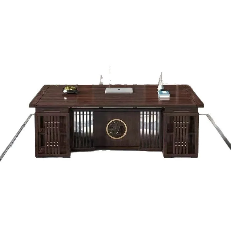 New Chinese-style study office computer desk boss table high-end villa home
New Chinese-style study office computer desk boss table high-end villa home