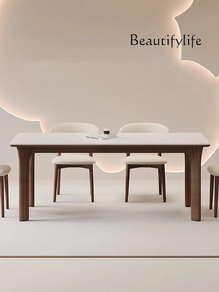 Solid Wood Stone Plate Dining Table Rectangular Simple Home Dining Table Matte Pure White Stone Plate Dining Table
Solid Wood Stone Plate Dining Table Rectangular Simple Home Dining Table Matte Pure White Stone Plate Dining Table