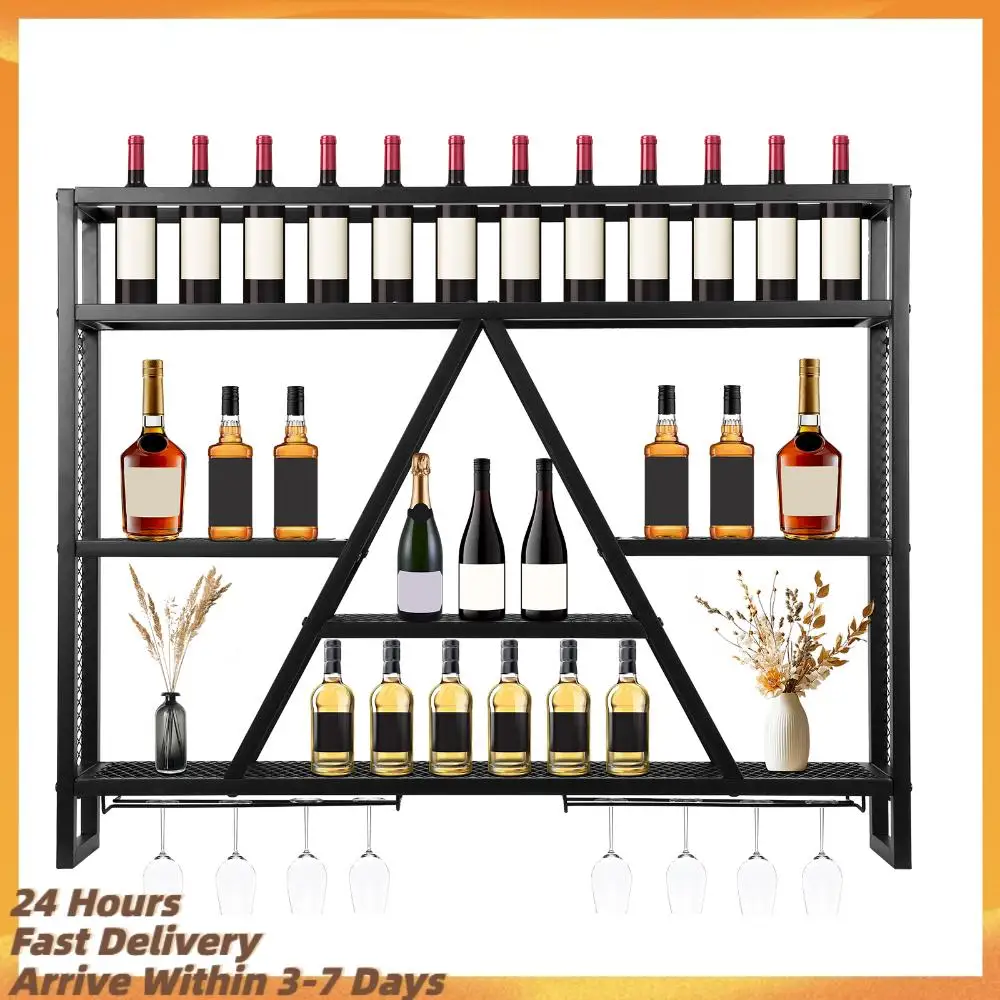 Bar Liquor Bottle Display Shelf Multi-Purpose Iron Bar Liquor Shelf Large Capacity for Kitchens Bars Cafes
Bar Liquor Bottle Display Shelf Multi-Purpose Iron Bar Liquor Shelf Large Capacity for Kitchens Bars Cafes