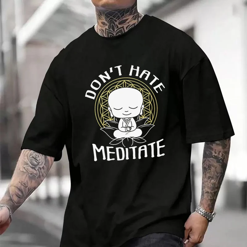 Мужская футболка Dont Hate Meditate, повседневная одежда, высококачественная мужская хлопковая футболка с круглым вырезом и короткими рукавами, размеры S-3xL
Мужская футболка Dont Hate Meditate, повседневная одежда, высококачественная мужская хлопковая футболка с круглым вырезом и короткими рукавами, размеры S-3xL