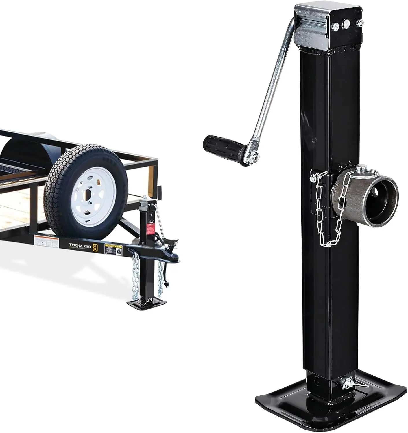 8000 lbs Swivel Trailer Jack, Weld-On Pipe Mount, 28.6" Travel, Adjustable Drop Leg for Utility Boat Trailers
8000 lbs Swivel Trailer Jack, Weld-On Pipe Mount, 28.6" Travel, Adjustable Drop Leg for Utility Boat Trailers