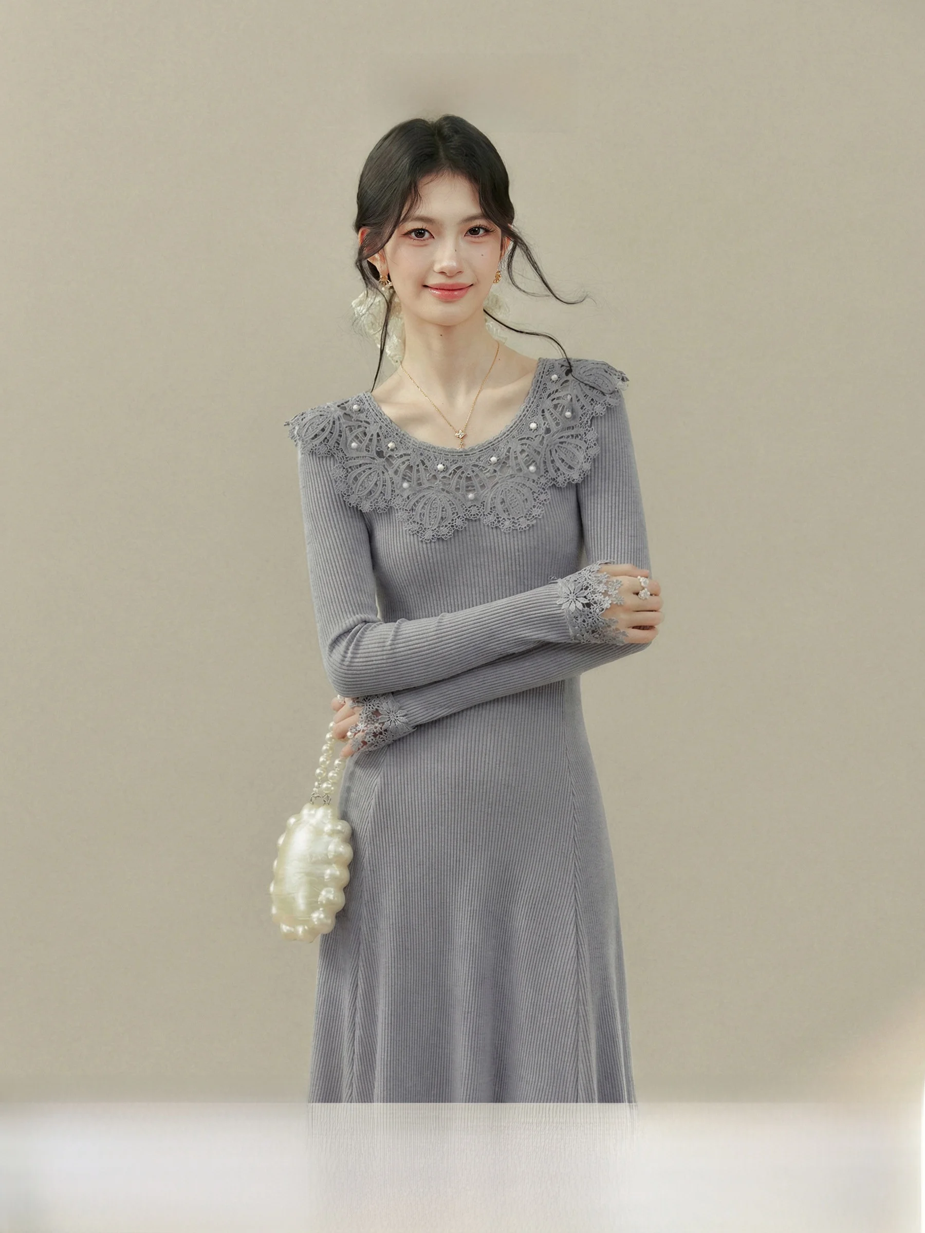 Gray Knitted Waist-Cinching Dress Women's Inner Long Dress Moonlight Series Commute Style H-Shape City Commuting Wind
Gray Knitted Waist-Cinching Dress Women's Inner Long Dress Moonlight Series Commute Style H-Shape City Commuting Wind