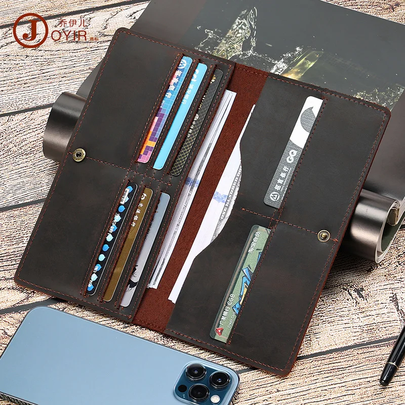 Crazy Horse Leather Retro Men's Wallet Long Simple Thin Hand Men's Leather Multi-Card Bag Fashion Accessories High-end Holiday G
Crazy Horse Leather Retro Men's Wallet Long Simple Thin Hand Men's Leather Multi-Card Bag Fashion Accessories High-end Holiday G