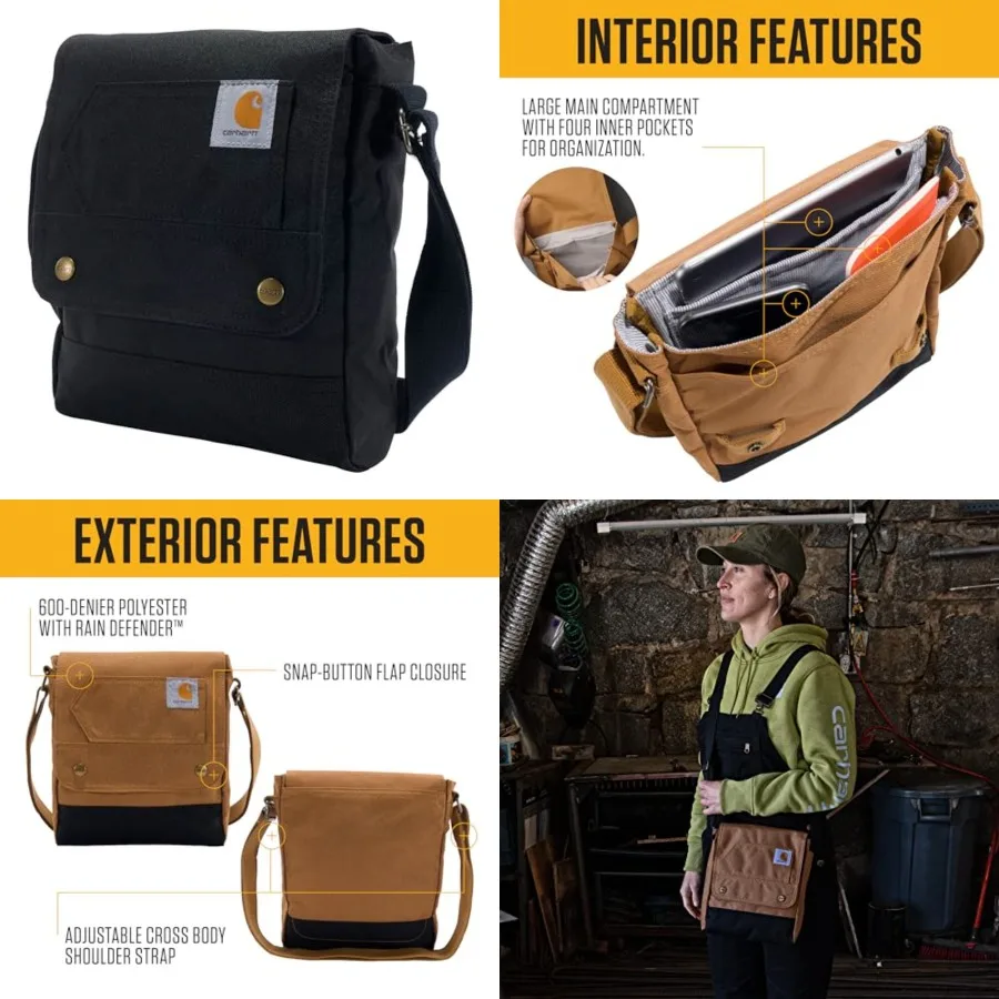 Carhartt Crossbody Snap Bag, Durable, Adjustable Crossbody Bag with Flap Over Snap Closure
Carhartt Crossbody Snap Bag, Durable, Adjustable Crossbody Bag with Flap Over Snap Closure