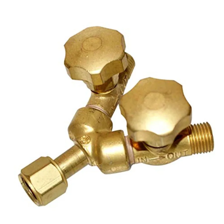 112 Valved "Y" Connections 200 PSIG Brass LH 9/16" - 18 Female/Male Connection 0.5 Length B-Size
112 Valved "Y" Connections 200 PSIG Brass LH 9/16" - 18 Female/Male Connection 0.5 Length B-Size