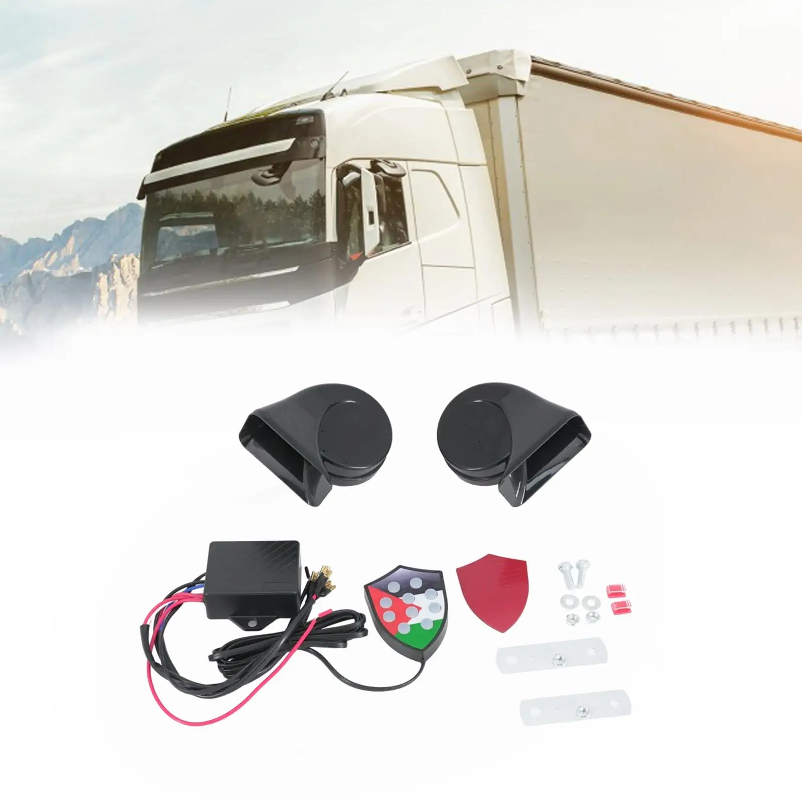 Электрический звуковой сигнал «Улитка» с креплением, двойные клаксоны с кнопкой, комплект автомобильного звукового сигнала 12В
Электрический звуковой сигнал «Улитка» с креплением, двойные клаксоны с кнопкой, комплект автомобильного звукового сигнала 12В