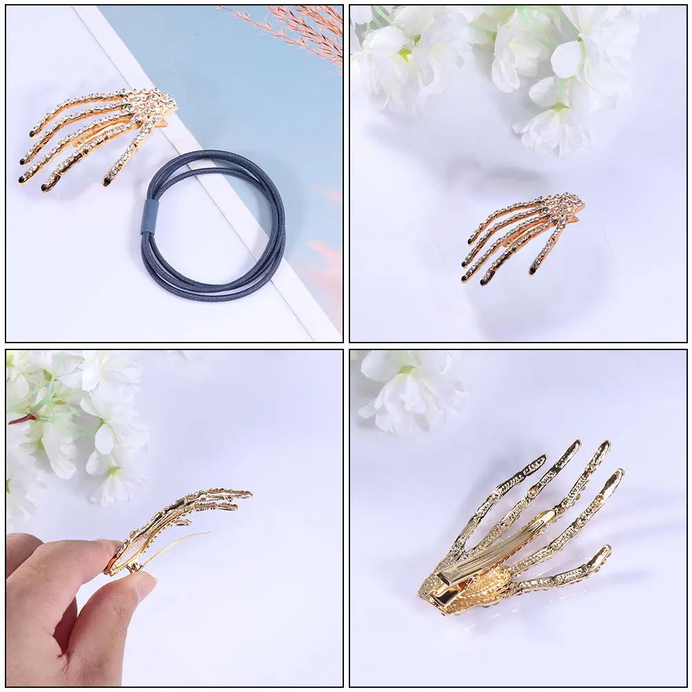 2 шт. заколки-крабики для волос в стиле панк с черепом и костями, аксессуары для волос для женщин, для вечеринок, на Хэллоуин
2 шт. заколки-крабики для волос в стиле панк с черепом и костями, аксессуары для волос для женщин, для вечеринок, на Хэллоуин