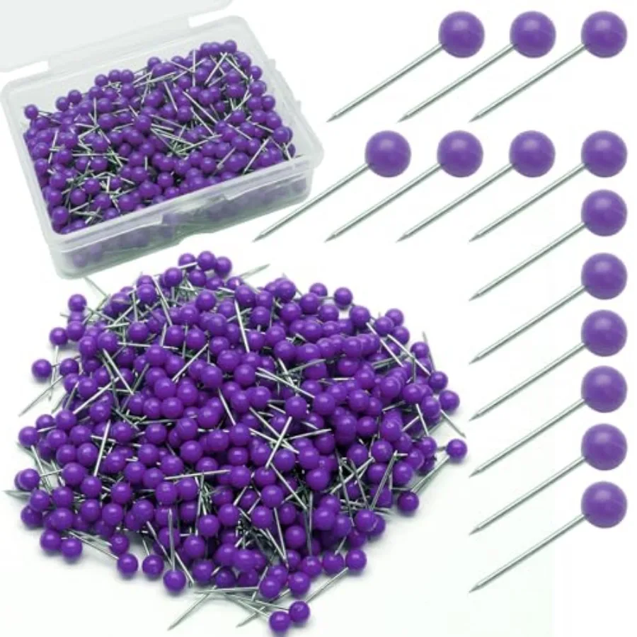 500Pcs Map Pins, 1/8 Inch Map Tacks, Round Ball Head Map Push Pins, Small Thumb Tacks Push Pins for Travel Map, Bulletin Board,
500Pcs Map Pins, 1/8 Inch Map Tacks, Round Ball Head Map Push Pins, Small Thumb Tacks Push Pins for Travel Map, Bulletin Board,