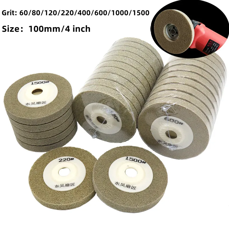 1Pcs 4" 100mm Nylon Resin Polishing Wheel 60~1500 Grit Fiber Grinding Wheel Marble Granite Glass Stone Metal Grinding Disc
1Pcs 4" 100mm Nylon Resin Polishing Wheel 60~1500 Grit Fiber Grinding Wheel Marble Granite Glass Stone Metal Grinding Disc