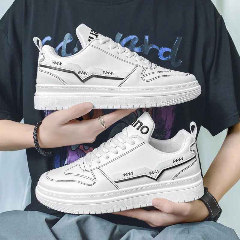 Men's Casual Shoes Spring 2025 New Style Thick Bottom Harajuku Hong Kong Style Leather Patchwork Breathable round Toe Sneakers
Men's Casual Shoes Spring 2025 New Style Thick Bottom Harajuku Hong Kong Style Leather Patchwork Breathable round Toe Sneakers