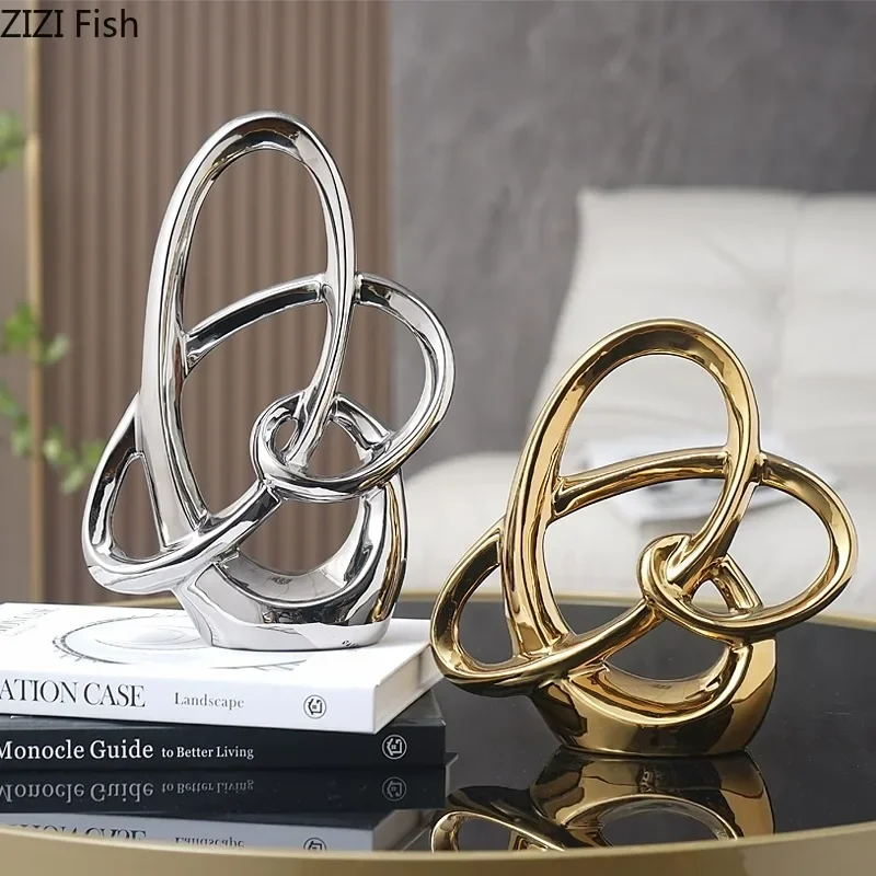 Ring Shaped Ornaments Electroplated Ceramic Sculpture Statue Decoration Furnishing Home Decor Crafts Home Accessories Figurines
Ring Shaped Ornaments Electroplated Ceramic Sculpture Statue Decoration Furnishing Home Decor Crafts Home Accessories Figurines