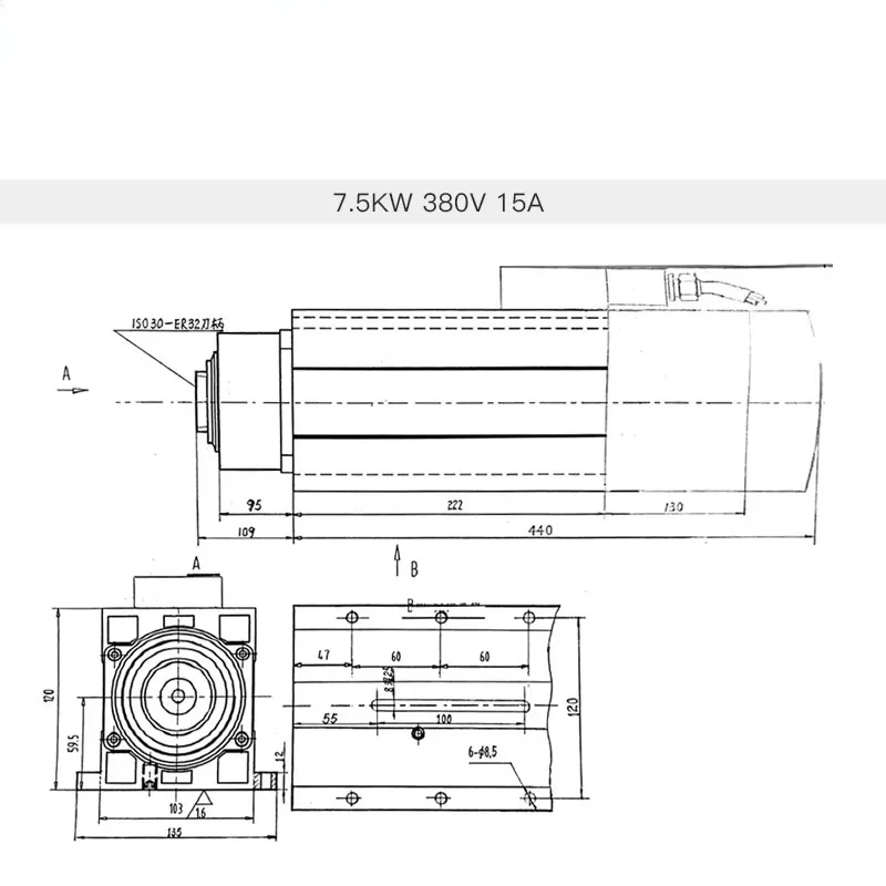 ATC Spindle Motor 4.5kw 7.5kw Automatic Tool Change Spindle 380V Spindle ISO30 for Wood Machine Tools
ATC Spindle Motor 4.5kw 7.5kw Automatic Tool Change Spindle 380V Spindle ISO30 for Wood Machine Tools