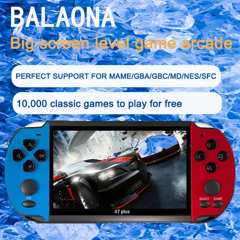 X7/X12 Plus Handheld Game Console In 10,000 Classic Free Games 4.3/5.1/7.1 Inch HD Screen Handheld Portable Audio Video Player
X7/X12 Plus Handheld Game Console In 10,000 Classic Free Games 4.3/5.1/7.1 Inch HD Screen Handheld Portable Audio Video Player