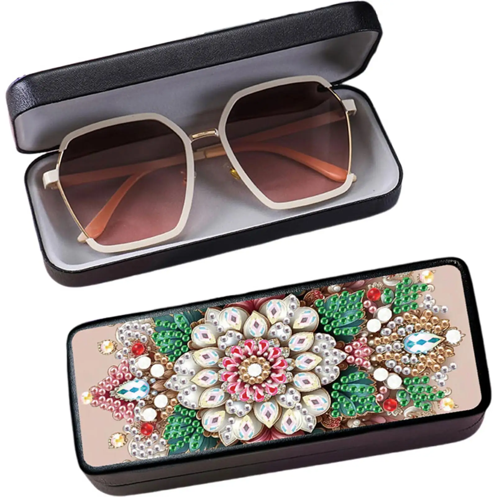 Girl Diamond Painting Eyeglasses Case Rhinestones Sunglasses Storage Box PU PU Glasses Holder Case for Adults Beginners
Girl Diamond Painting Eyeglasses Case Rhinestones Sunglasses Storage Box PU PU Glasses Holder Case for Adults Beginners