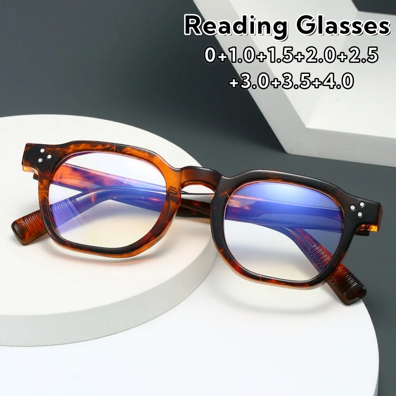New Fashionable Square Presbyopia Glasses Anti Blue Light Sturdy Comfortable Men's Advanced Women's Eyeglasses 0 To +4.0 
New Fashionable Square Presbyopia Glasses Anti Blue Light Sturdy Comfortable Men's Advanced Women's Eyeglasses 0 To +4.0