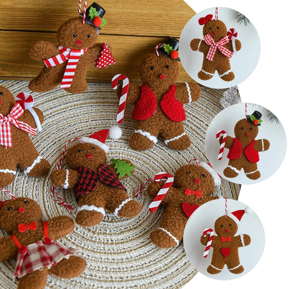 6 Pcs Gingerbread Man Pendant Tree Decoration Hanging Ornaments Figurines Christmas Decorations Theme Household
6 Pcs Gingerbread Man Pendant Tree Decoration Hanging Ornaments Figurines Christmas Decorations Theme Household