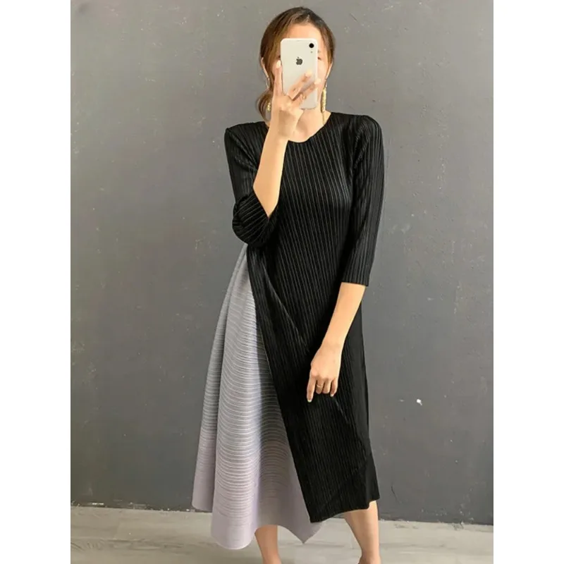 Miyake Pleated 2024 Spring Autumn New Women Elegant Evening Party Dress Long Sleeve Splicing Vintage Design Prom Dresses
Miyake Pleated 2024 Spring Autumn New Women Elegant Evening Party Dress Long Sleeve Splicing Vintage Design Prom Dresses