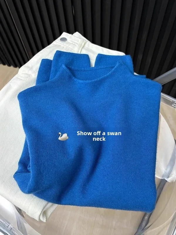 Klein Blue Women's plus Size Knitted Sweater f High Collar oulder Fit Spring Base irt Inner Wear Soft Top Commute Sle
Klein Blue Women's plus Size Knitted Sweater f High Collar oulder Fit Spring Base irt Inner Wear Soft Top Commute Sle