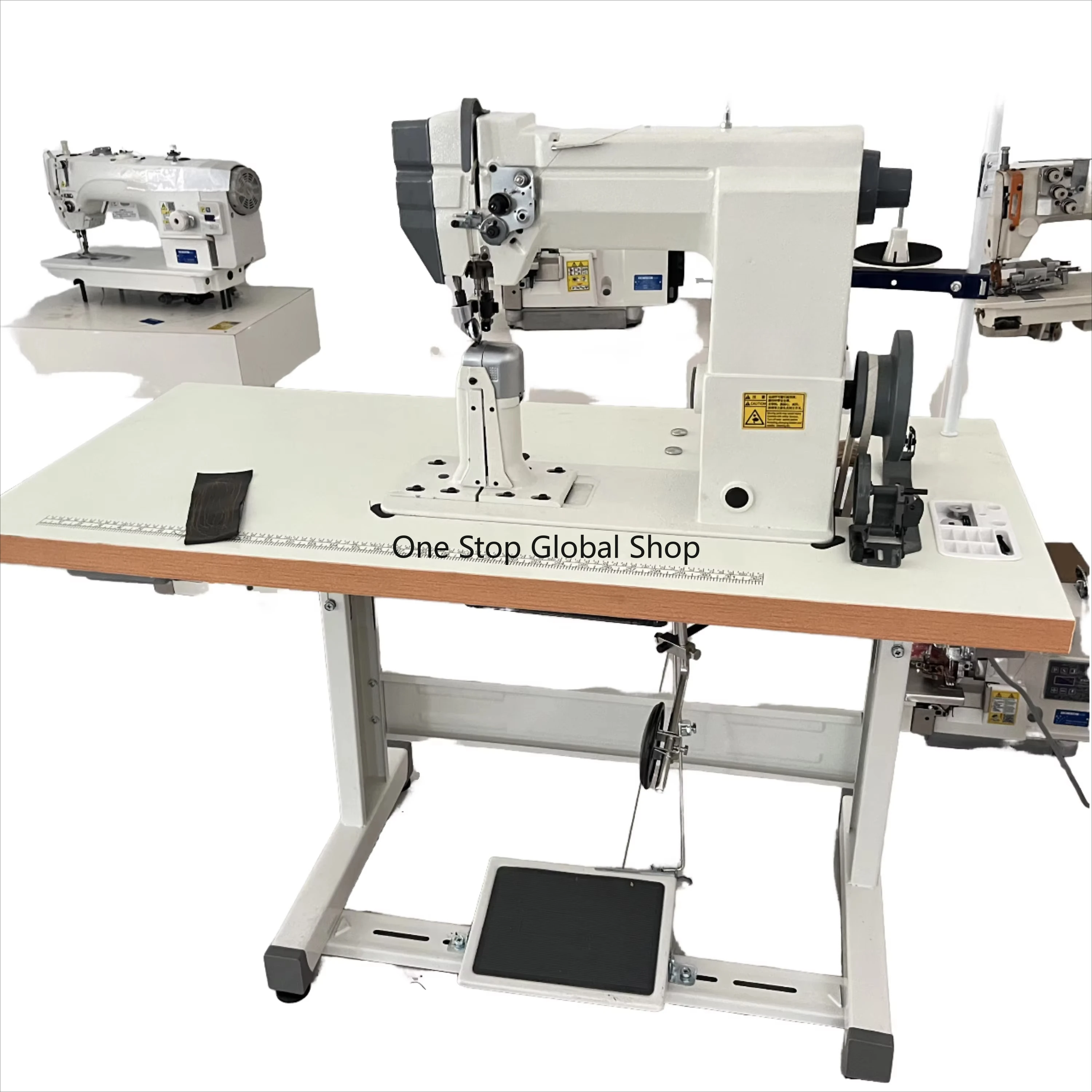 Honkon Direct HK810D Industrial Lockstitch Sewing Machine Single with Motor and Gear Core Components Post-Bed Design