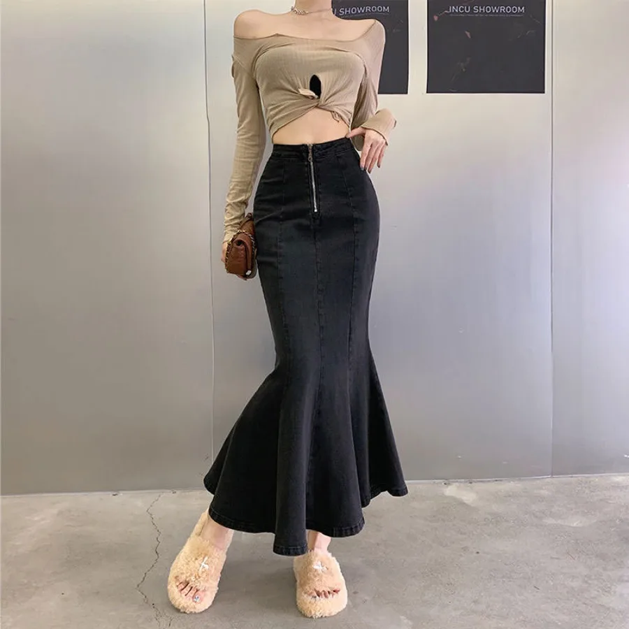【HOT】Design sense Small man split fish tail bag hip skirt net red spring new fashionable high-waist elastic half-length denim d
【HOT】Design sense Small man split fish tail bag hip skirt net red spring new fashionable high-waist elastic half-length denim d
