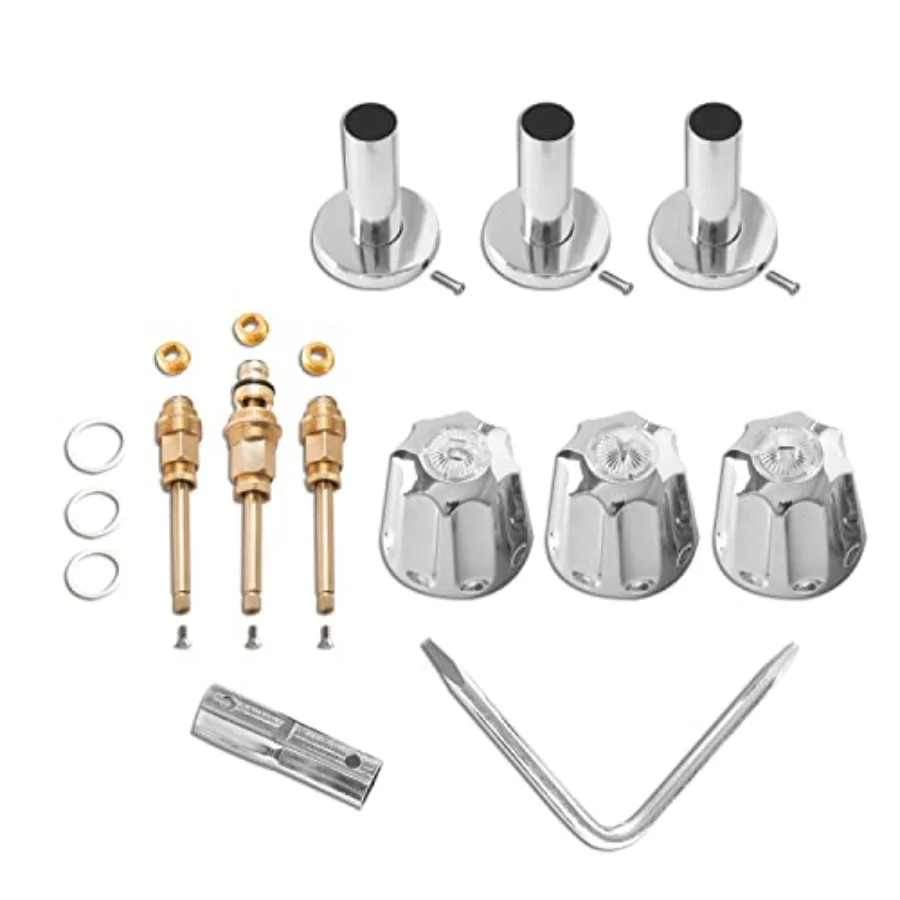 SENTO Bathtub and Shower 3 Handle Tub Trim Set For Gerber Faucets Bathtub Shower Easy Installation Heavy Duty Metal
SENTO Bathtub and Shower 3 Handle Tub Trim Set For Gerber Faucets Bathtub Shower Easy Installation Heavy Duty Metal