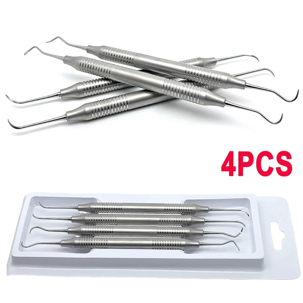 4Pcs/set Dental Tooth Scaler Kit Dental Double-Ended Design Teeth Cleaning Tool Stainless Steel Dentistry Instrument Tools
4Pcs/set Dental Tooth Scaler Kit Dental Double-Ended Design Teeth Cleaning Tool Stainless Steel Dentistry Instrument Tools