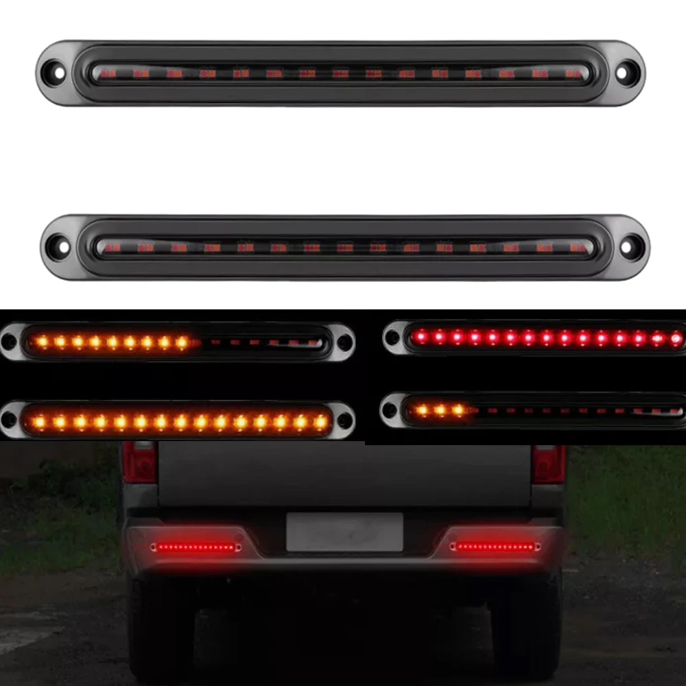 2pcs Universal 12-24V 30LED Tail Brake Light Turn Signal Light Flash Amber Flowing Red Day Running Light for Truck Trailer Lamp
2pcs Universal 12-24V 30LED Tail Brake Light Turn Signal Light Flash Amber Flowing Red Day Running Light for Truck Trailer Lamp