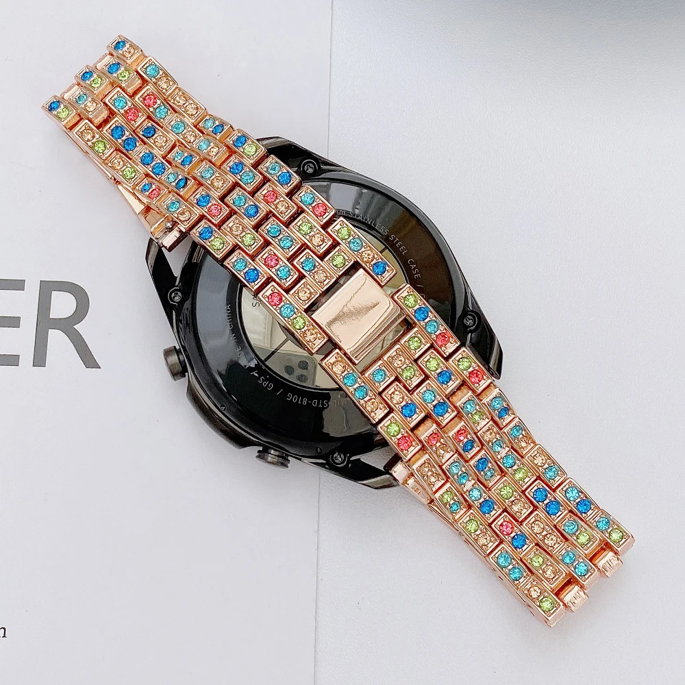 Ремешок металлический для Samsung Galaxy Watch 46 мм/3 45 мм/Gear S3 Huawei Watch GT 2 3 Pro, цветной бриллиантовый браслет для Amazfit GTR, 22 мм
Ремешок металлический для Samsung Galaxy Watch 46 мм/3 45 мм/Gear S3 Huawei Watch GT 2 3 Pro, цветной бриллиантовый браслет для Amazfit GTR, 22 мм