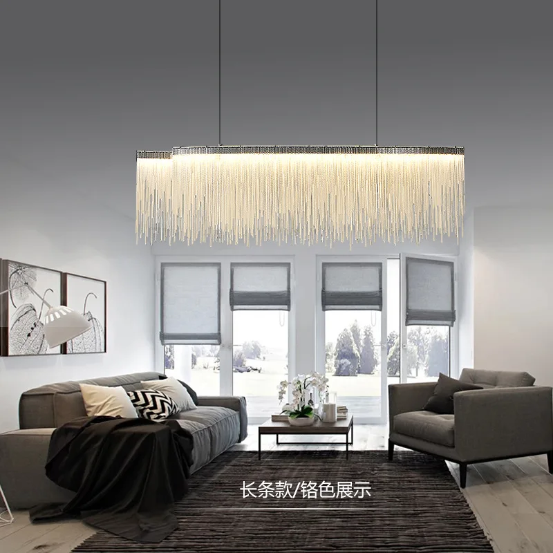 Nordic Lamps Post-modern Simple Creative Personality Living Room Dining Room Bar Clothing Shop Tassel Aluminum Chain Chandelier
Nordic Lamps Post-modern Simple Creative Personality Living Room Dining Room Bar Clothing Shop Tassel Aluminum Chain Chandelier