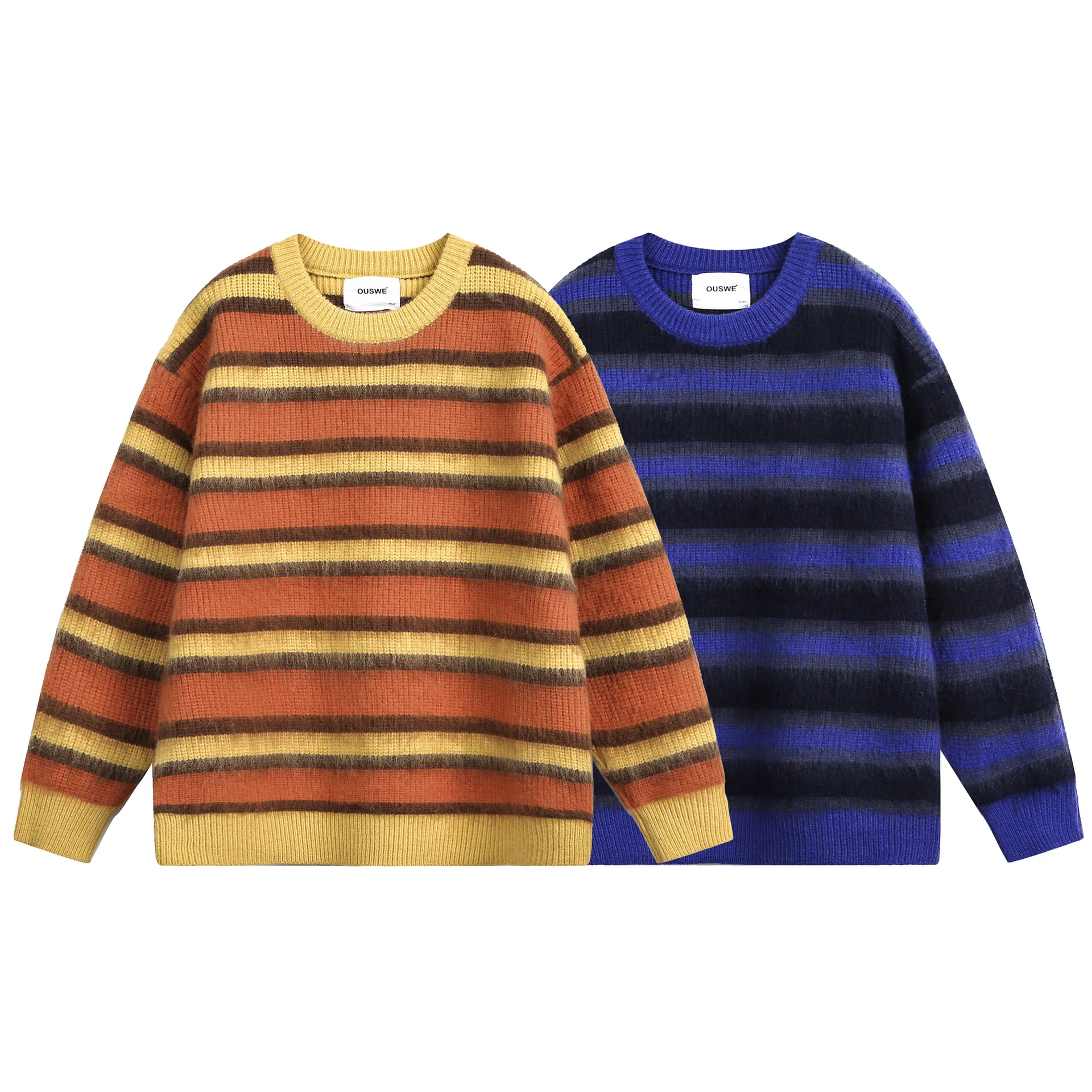 Мужской модный свитер в американском ретро-стиле, свободного кроя, в полоску, вязаный, в стиле кэжуал
Мужской модный свитер в американском ретро-стиле, свободного кроя, в полоску, вязаный, в стиле кэжуал