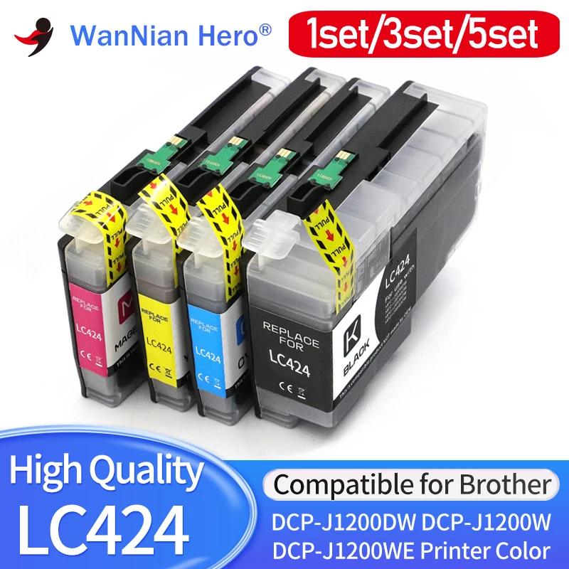 Европейский 1 ~ 5 комплектов LC424 Стандартный LC-424 совместимый картридж для принтера Brother DCP-J1200DW DCP-J1200W DCP-J1200WE Цветные чернила
Европейский 1 ~ 5 комплектов LC424 Стандартный LC-424 совместимый картридж для принтера Brother DCP-J1200DW DCP-J1200W DCP-J1200WE Цветные чернила