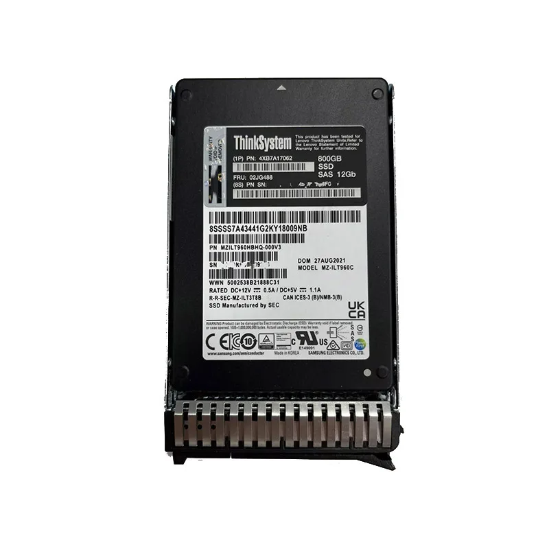 4XB7A17062 B8HU 02JG488 ThinkSystem 2,5 дюйма PM1645a 800 ГБ основной SSD SAS 12 ГБ с возможностью горячей замены с лотком
4XB7A17062 B8HU 02JG488 ThinkSystem 2,5 дюйма PM1645a 800 ГБ основной SSD SAS 12 ГБ с возможностью горячей замены с лотком
