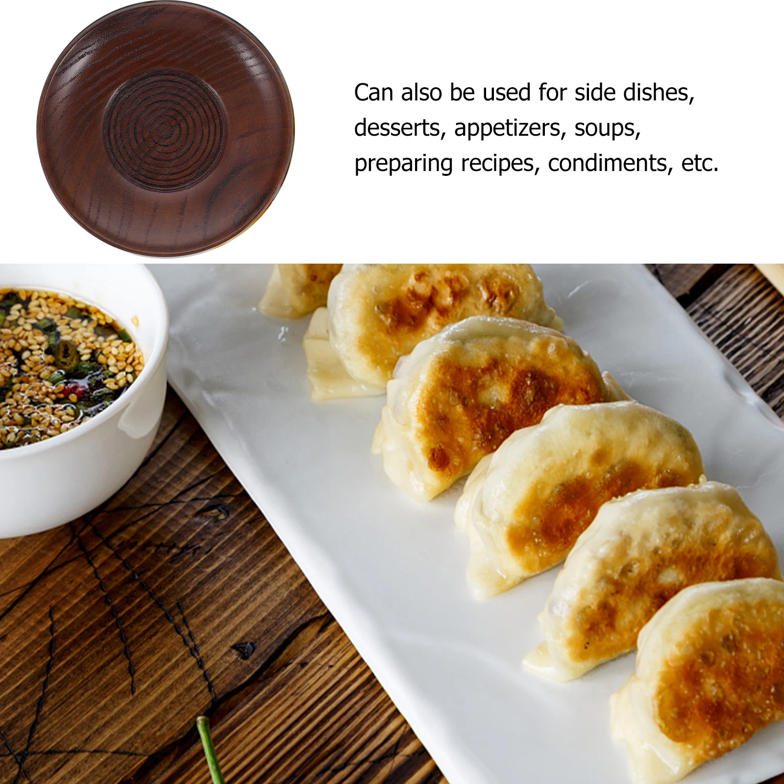 Wooden Plum Sauce Side Bowls Seasoning Dipping Seasoning Dishes Wood Dinner Plates Round Storage Kitchen Barware
Wooden Plum Sauce Side Bowls Seasoning Dipping Seasoning Dishes Wood Dinner Plates Round Storage Kitchen Barware